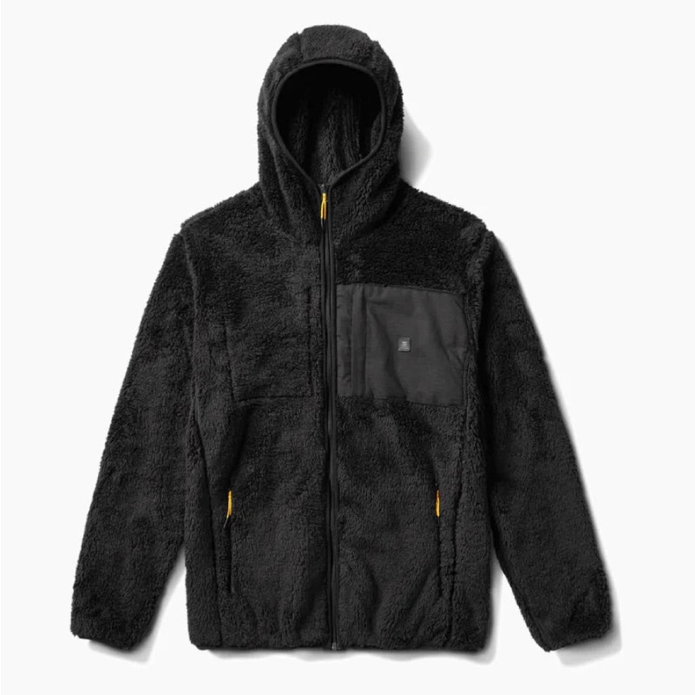 ROARK Rambler Fleece Hooded Jacket in Black, Size M